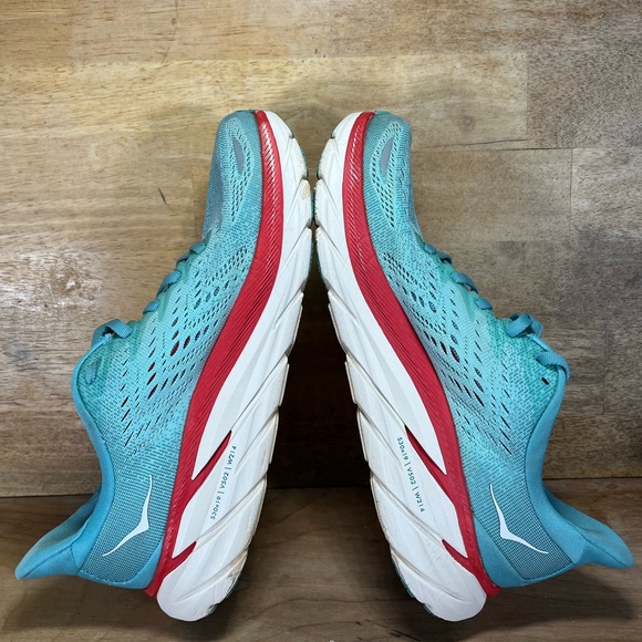 Hoka One One Clifton 8 REFLECTIVE Womens Sz 8.5 (B) Running Shoes Sneakers Blue - Picture 6 of 12